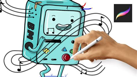 Drawing Bmo In Procreate For Beginner Adventure Time Ipad Pro Youtube