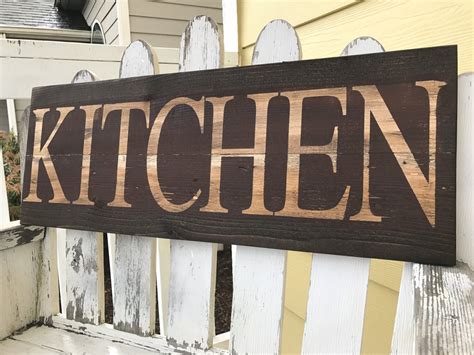 Distressed Kitchen Sign Rustic Kitchen Sign Red Kitchen