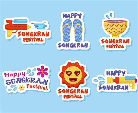 Songkran Festival Sticker Collection