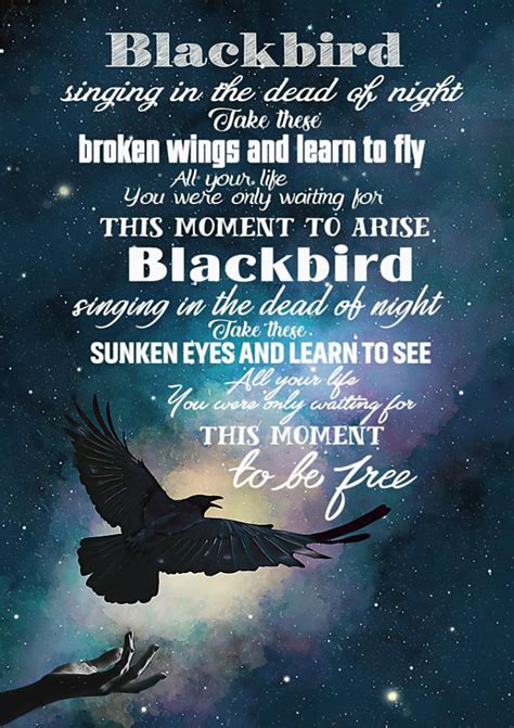 Take this broken wings and learn to fly again and learn to live so free and when we here the voices sing the book of love will open up and let us in so take these broken wings rap1 red dogg: Blackbird singing in the dead of night Take these broken ...