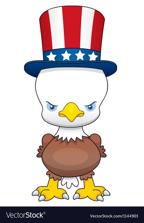 Cartoon American Patriotic Eagle Royalty Free Vector Image
