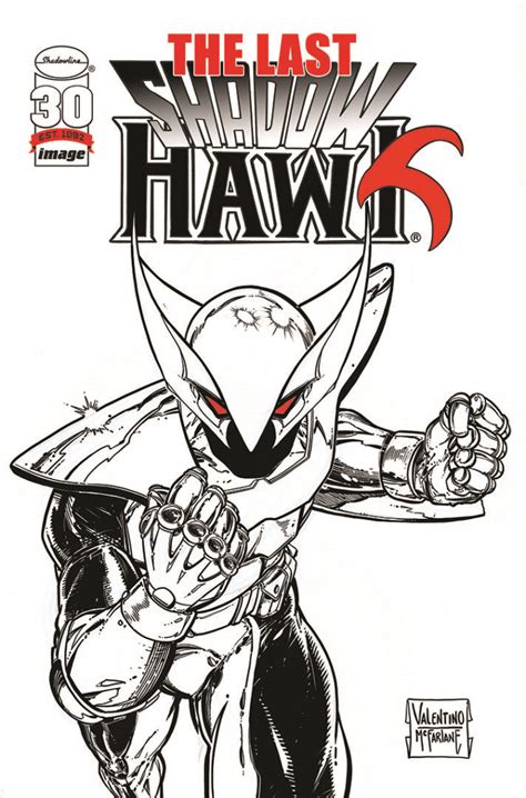 Never Before Seen Original Shadowhawk 1 Cover Design With Rare Inks