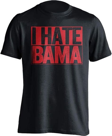 i hate bama funny smack talk shirt black and red version box design death