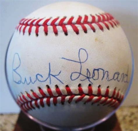 lot detail buck leonard signed baseball w jsa coa