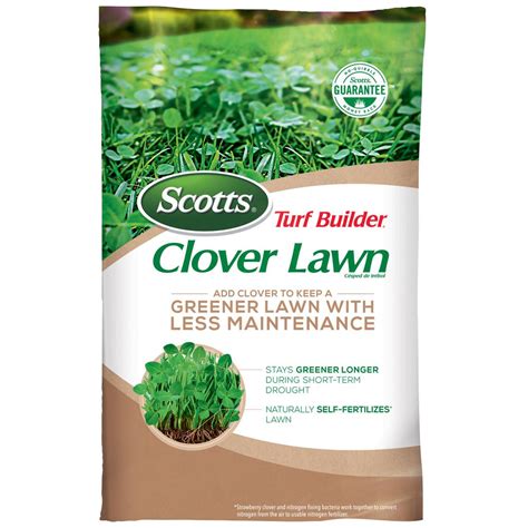 Scotts Turf Builder 2 Lbs Clover For A Greener Lawn With Less