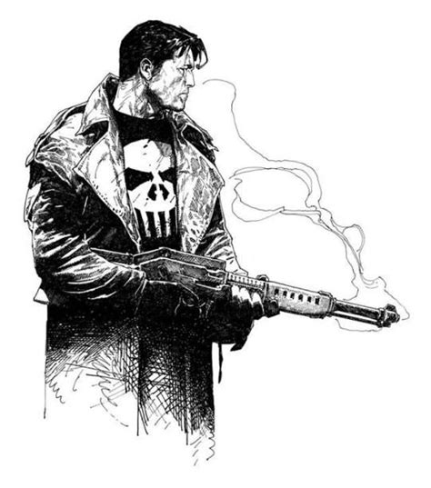 Travis Charest Punisher Drawing Punisher Art Marvel Comics Art
