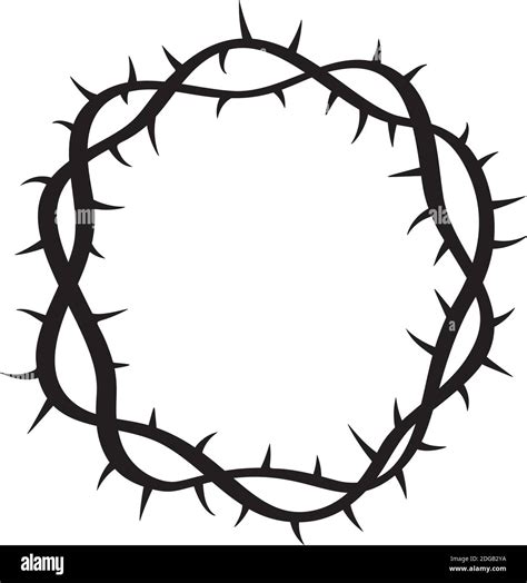 Crown Of Thorns Religious Symbol Christian Logo Hand Drawn Vector
