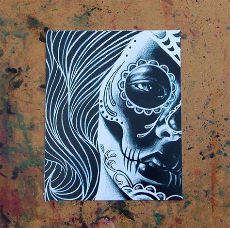 Sugar Skull Art Print By Carissa Rose 5x7 8x10 Or 11x14
