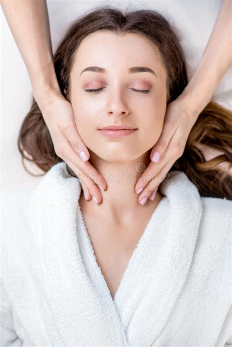 Woman Getting Facial Massage Stock Photo - Image of pampering, body ...