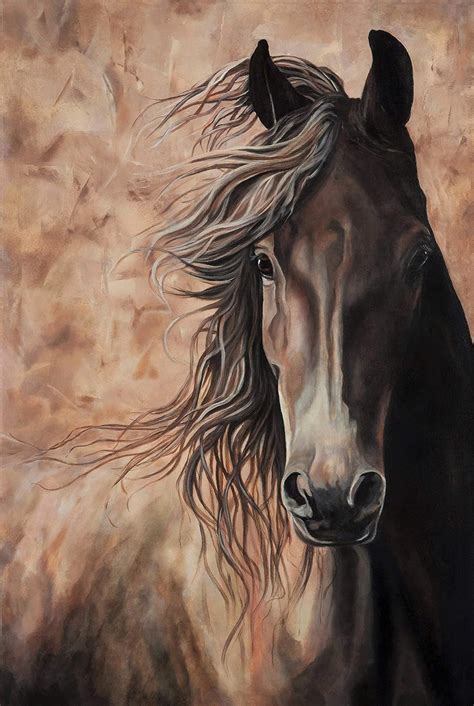 Acrylic Paintings Of Horses Beginner Painting