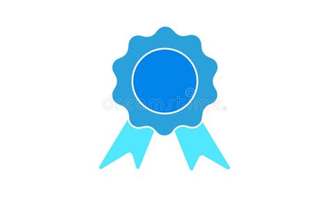 Achievement Badge Icon On White Vector Image Stock Illustration
