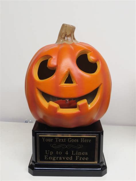 Halloween Trophy Halloween Trophies Three Trophy Pumpkin Etsy