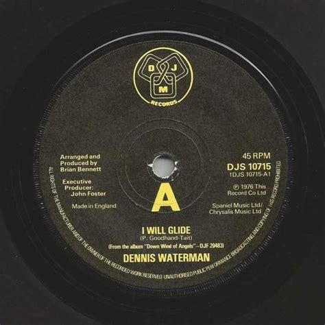 Dennis Waterman I Will Glide 7 Inch Buy From Vinylnet