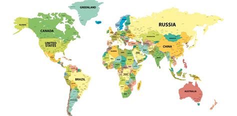 Mappa Del Mondo Cartina Politica Decorazione Da Parete In Legno Mdf