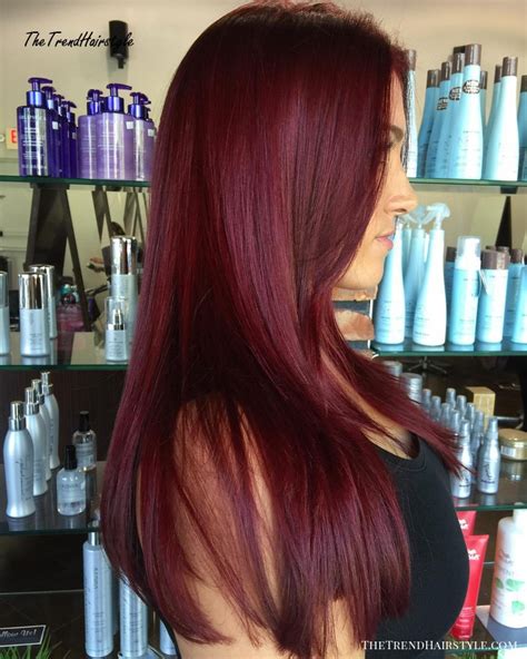 Even redheads may try some shades, reminding burgundy, but leaning towards the warmer tints with admixture of cinnamon. Bright Burgundy Locks - 50 Shades of Burgundy Hair Color ...