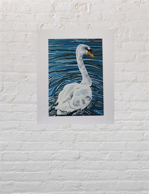 Swan Print Wall Art Home Decor Artwork Prints Swan Etsy