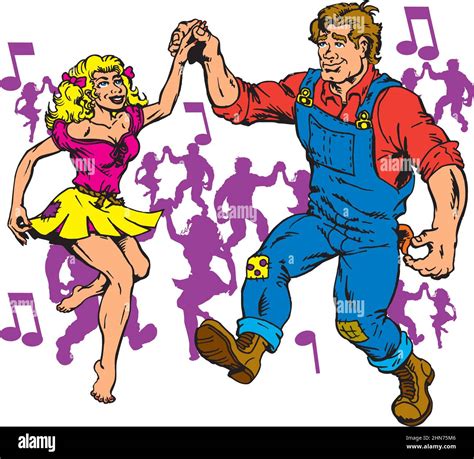 Square Dance Vector Illustration Stock Vector Image And Art Alamy