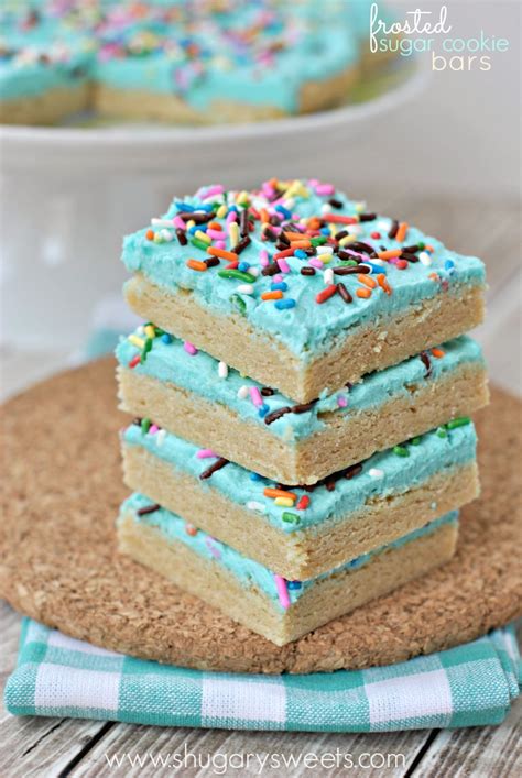 Frosted Sugar Cookie Bars Shugary Sweets
