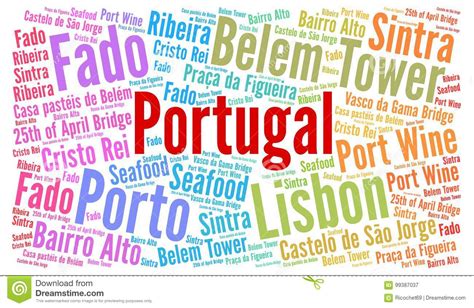 Portugal Word Cloud Illustration Stock Illustration - Illustration of portugal, history: 99387037