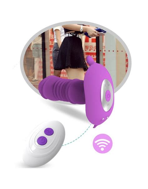 Remote Control Wireless Anal Vibrator Plug Toy With 3 Thrust Actions And 10 Vibration Modes