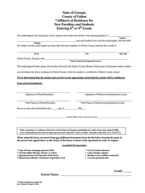 Affidavit Of Residency Form Fill Out And Sign Printable PDF Template AirSlate SignNow