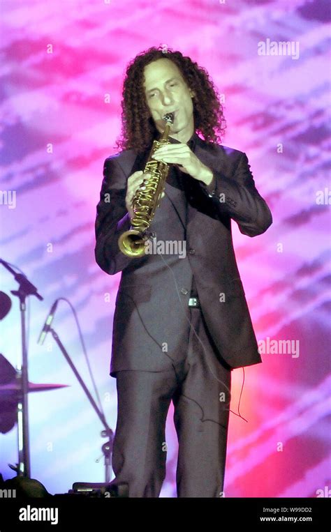 U S Saxophonist Kenneth Bruce Gorelick Better Known As Kenny G Performs At His Concert In