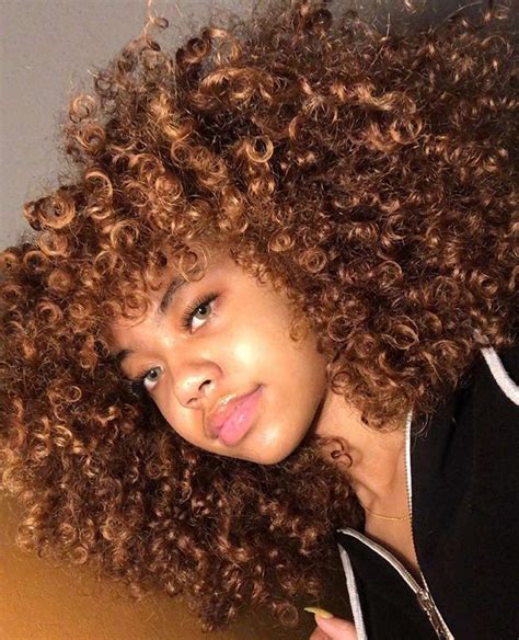 Kacentage🖤 Honey Brown Hair Colored Curly Hair Dyed Curly Hair