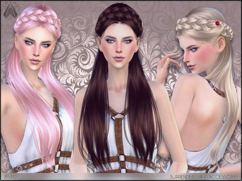 The Sims Resource Anto`s Surrender Hair • Sims 4 Downloads