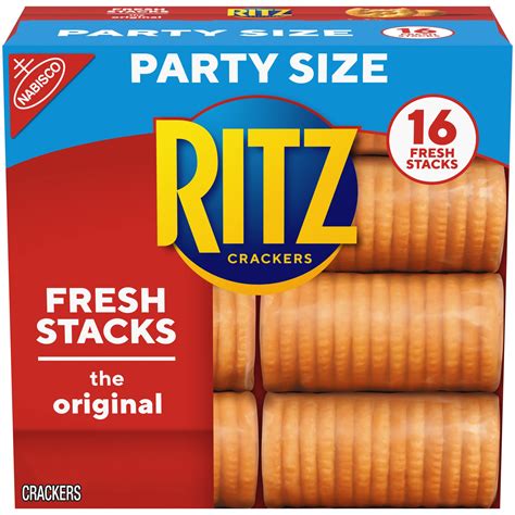 Ritz Crackers Flavor Party Size Box Of Fresh Stacks 16 Sleeves Total