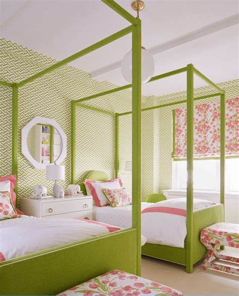 lime green pink  white bedroom pantone golden lime chartreuse