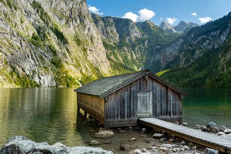 Boathouse On Obersee With Devils Horns License Image 71316449