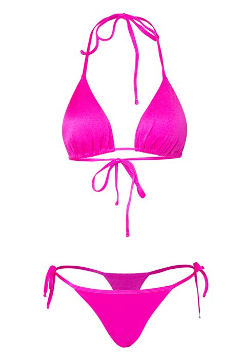 Fuchsia Thong Bikini Oleaje Swimwear