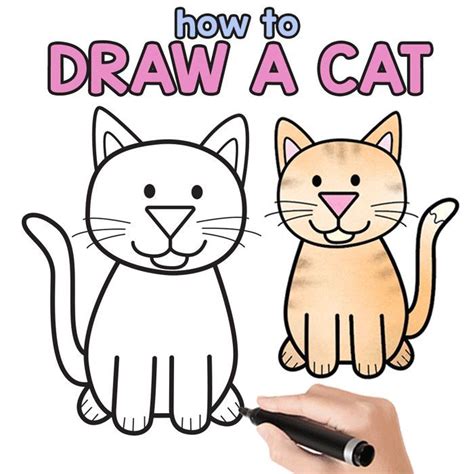 Step By Step Cartoon Cat At Drawing Tutorials
