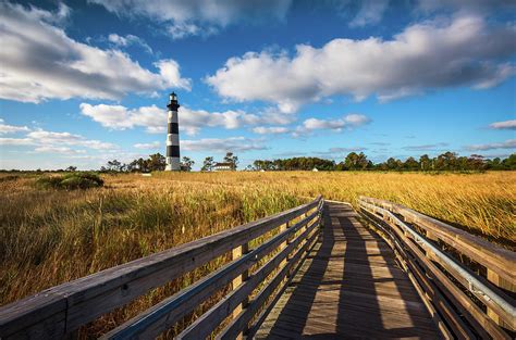 Outer Banks Nc Bodie Island Lighthouse Scenic Landscape Photograph By