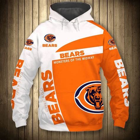Chicago Bears Monsters Of The Midway Chicago Bears 3d Hoodie Easy 30 Day Return Policy Chicago