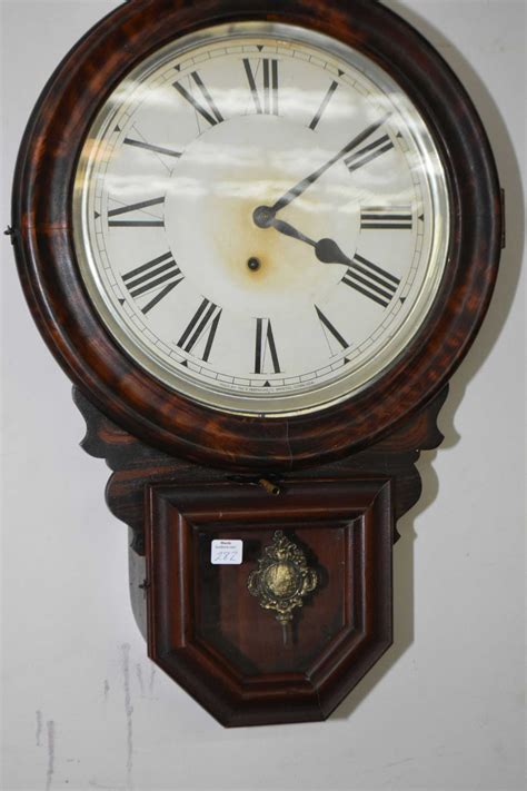 Antique Wall Mount Wooden Cased Wall Clock Made By The E Ingraham Co