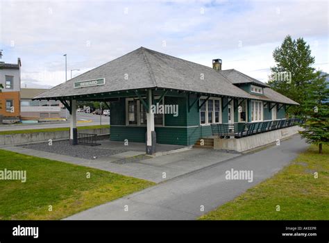 Railroad Station Depot Seward Alaska Ak U S United States Kenai