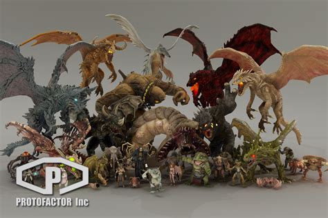 Heroic Fantasy Creatures Full Pack Volume 3 3d Creatures Unity