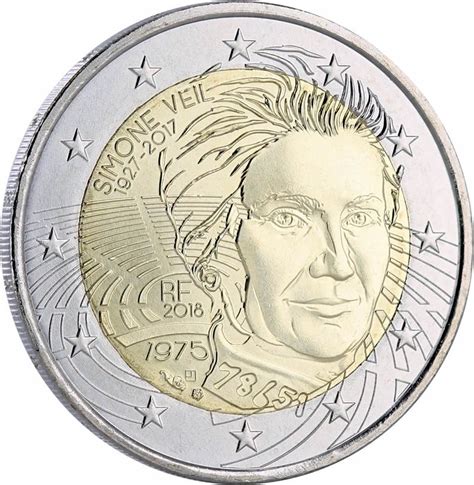 2 Euros Commémo Unc France 2018 Simone Veil