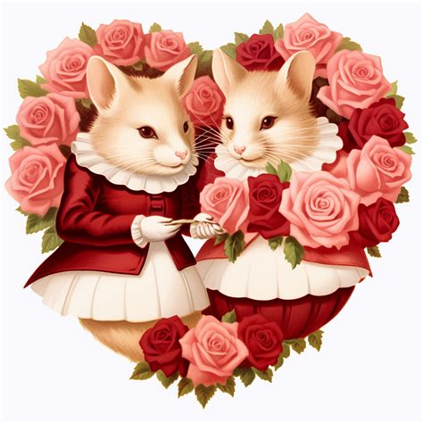 Mice Mouse Valentine Art Print Free Stock Photo - Public Domain Pictures