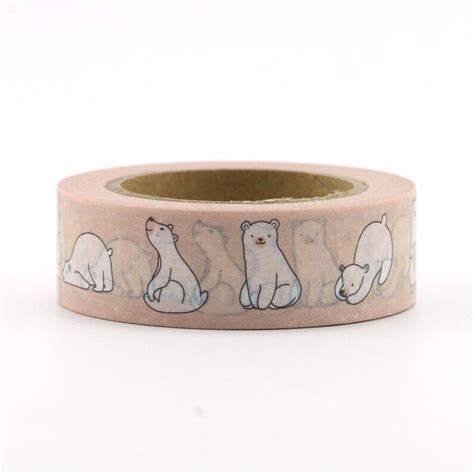 Cute Polar Bear Washi Tape Craft Supplies Scrapbooking Etsy
