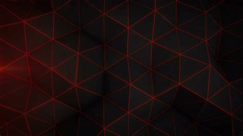 Glowing Red Triangle Polygons Computer Generated Seamless Loop 3d