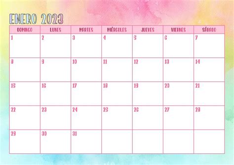 Planner Mensual Calendario 2023 Udocz
