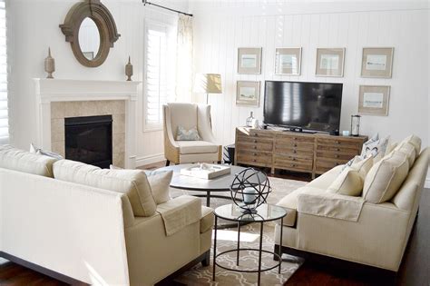 Coastal area rugs made of sisal or jute are perfect for pulling together a room, all while standing up to repeated encounters with wet, sandy feet. Coastal Living Room Look 4 Less - Sita Montgomery Interiors