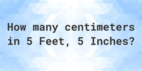 5 Feet 5 Inches In Centimeters Calculatio