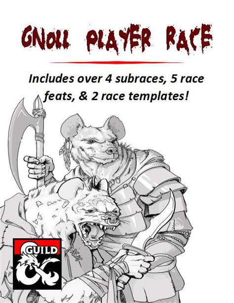 Gnoll Player Race Dungeon Masters Guild Dungeon Masters Guild