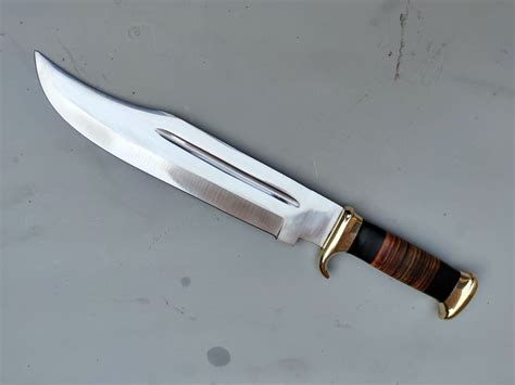 Hunting Bowie Knife 18 Inch Hand Forged Fixed Blade D2 Steel Etsy