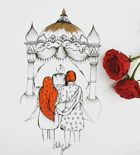 34 Sardar Couple Ideas In 2021 Couple Sketch Couple Cartoon Punjabi