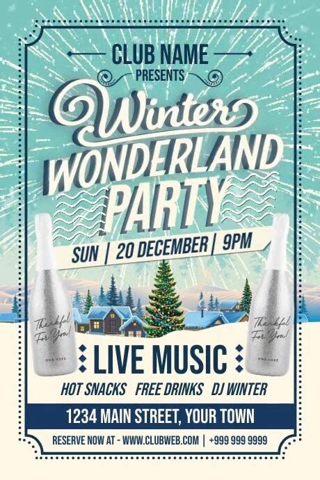 Copy Of Winter Wonderland Party Display Template Postermywall