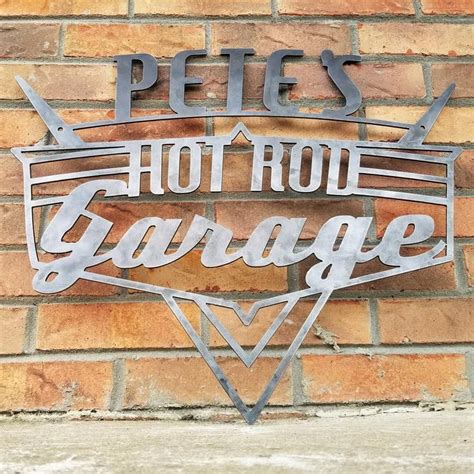 Personalized Metal Garage Sign Personalized Garage Sign Etsy Retro